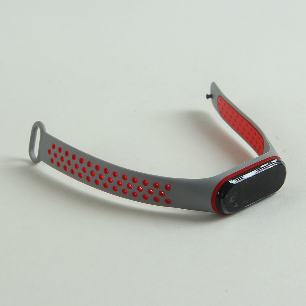 Kids LED wrist watch grey and red design