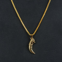 Mens Chain Locket Gold Tooth Style