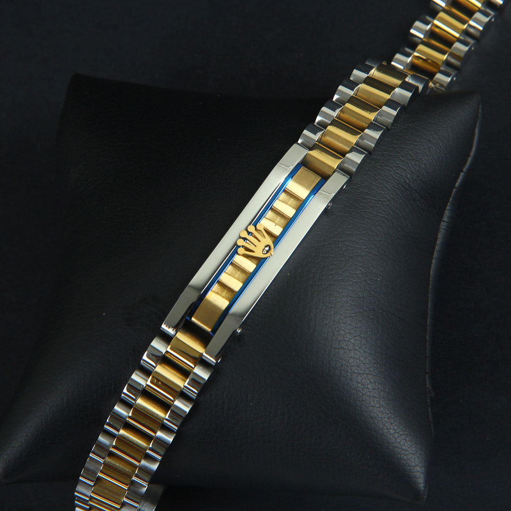 Two Tone Golden & Silver Mans Bracelet R