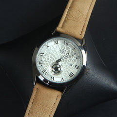 Camel Leather Strap 1144 Men's Wrist watch