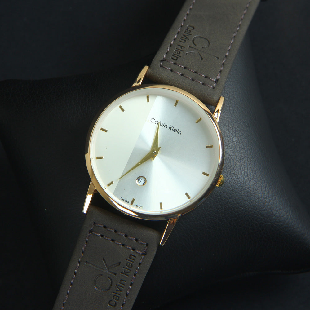 Olive Green Strap White Dial 1278 Men's Wrist Watch