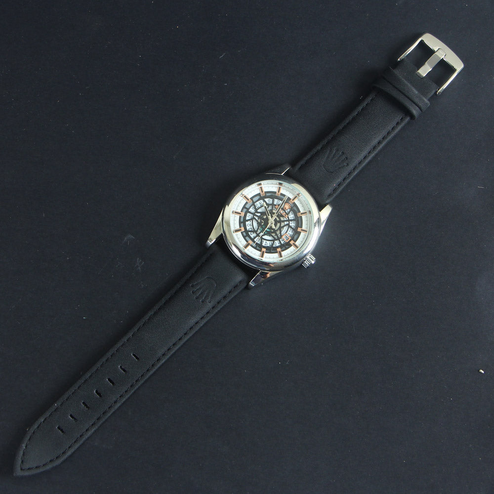 White & Black Dial 1222 Men's Wrist Watch