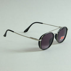 Sunglasses Silver Frame with Light Black CR