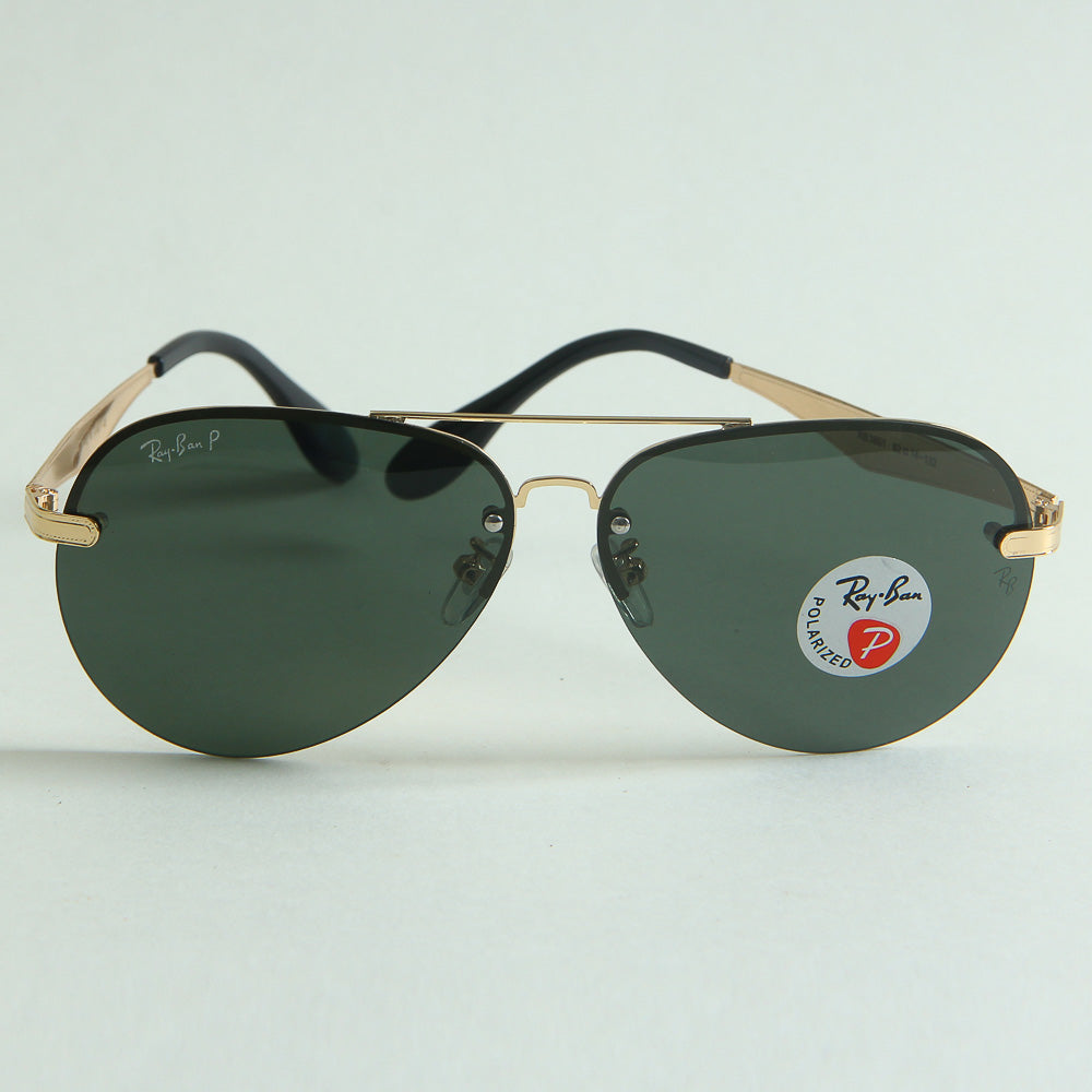 Sunglasses Golden Rb Frame with Light Green CR