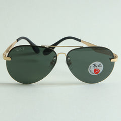 Sunglasses Golden Rb Frame with Light Green CR