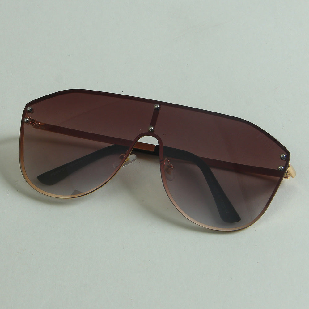 Sunglasses Fancy Golden Frame with Light Brown CR