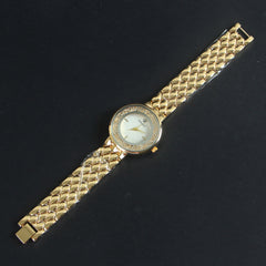 Women Chain Wrist Watch Golden White V