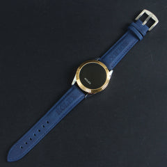 Men's Touch LED Watch Golden Dial with Blue Straps