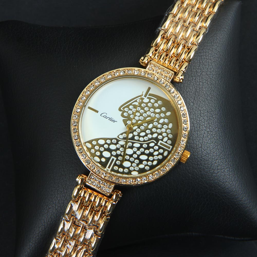 Women Chain Wrist Watch Golden C