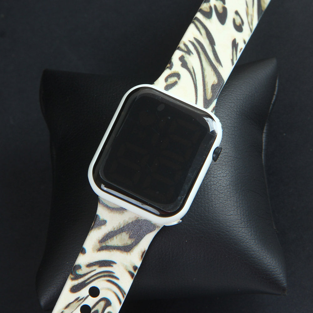 Digital LED Watch Black-White Design