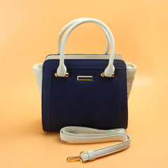 Ladies Handbag Blue White