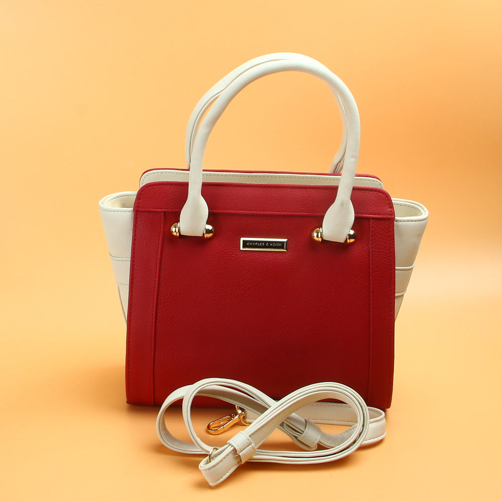 Ladies Handbag Red White