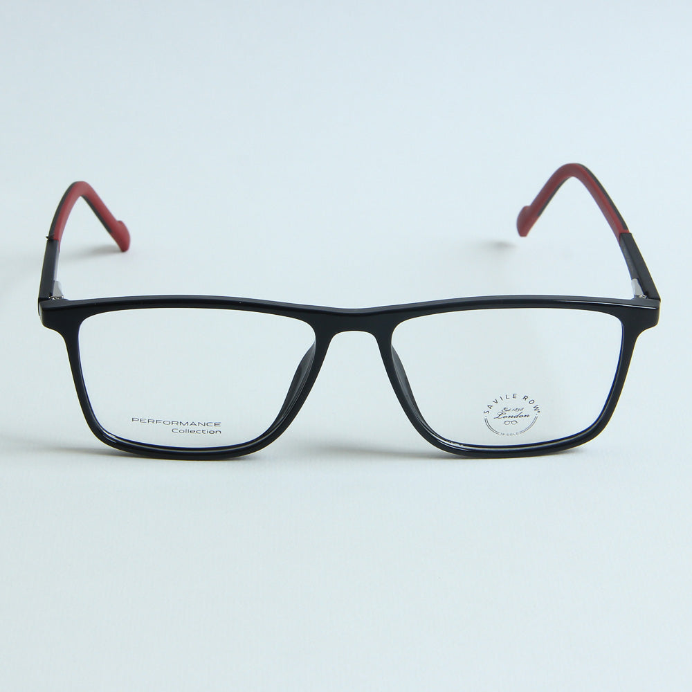 Black Color Optical Frame with Red stripe