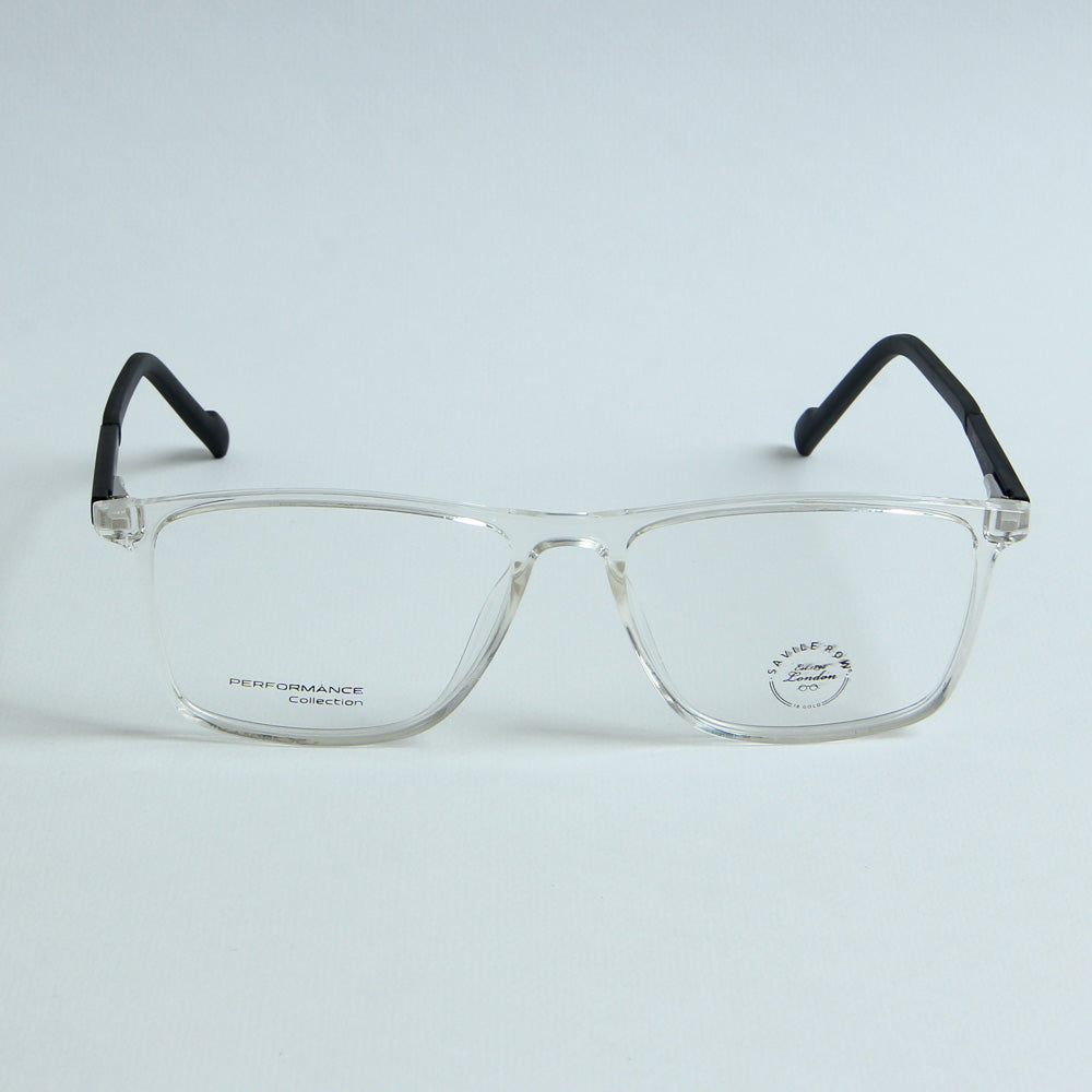 White Color Optical Frame with Black stripe