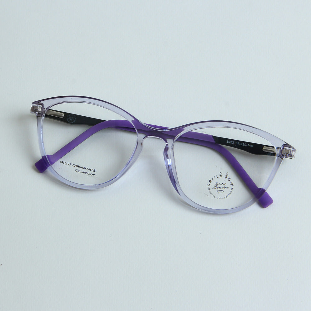Purple Color Optical Frame with Black Stick