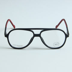 Black Optical Frame with Red Stripe