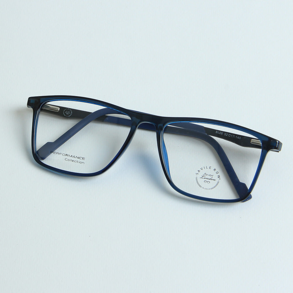 Blue Optical Frame with Black Stripe