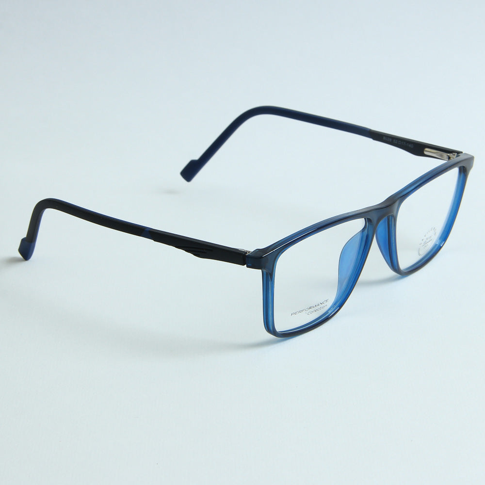 Blue Optical Frame with Black Stripe