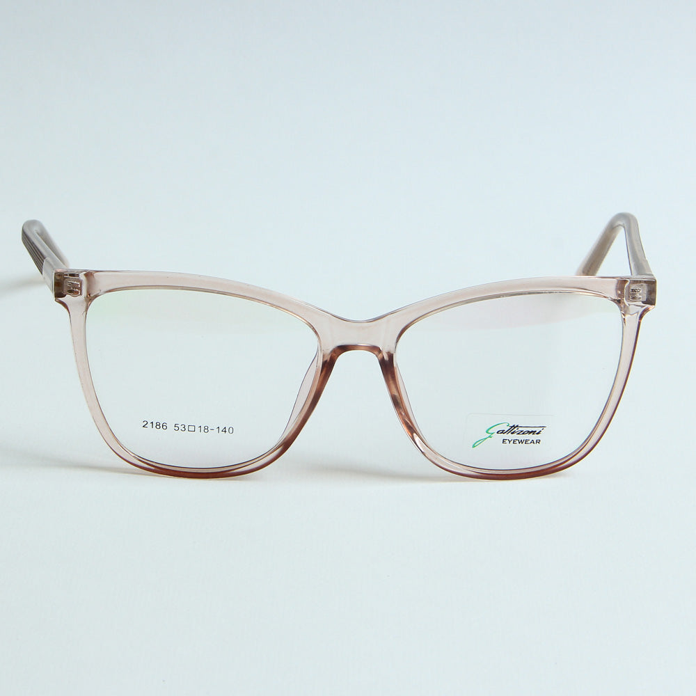 Light Brown Optical Frame with Brown Stripe