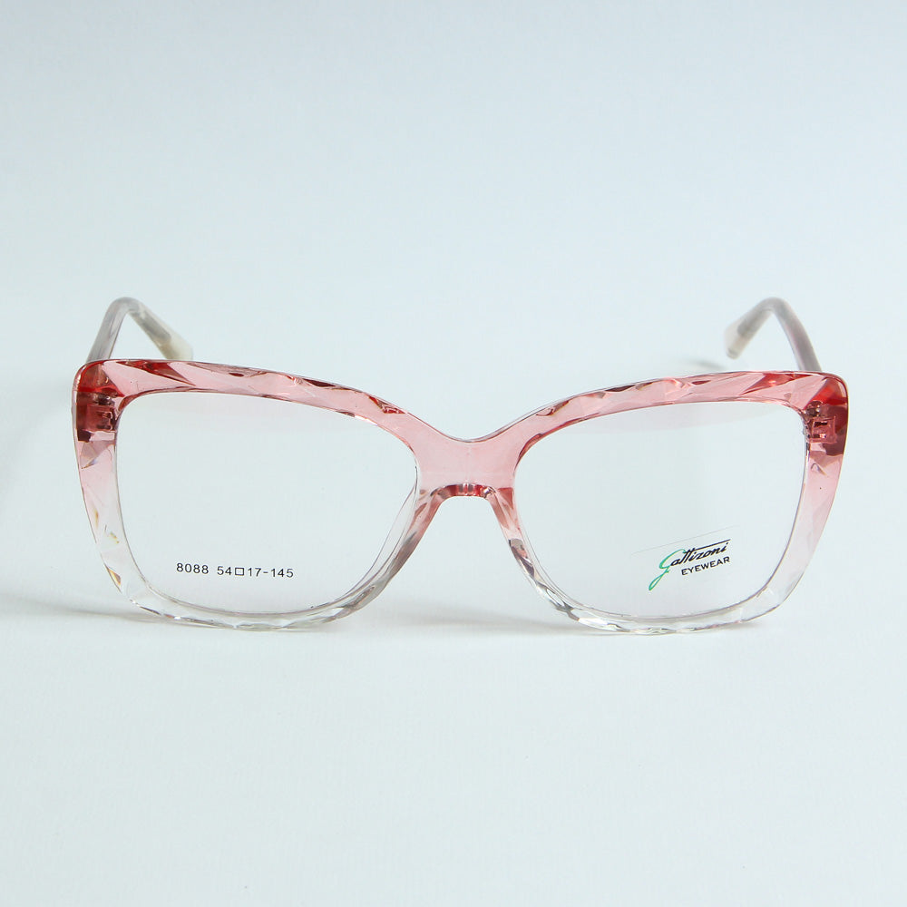 Pink & White Optical Frame with Pink Stripe