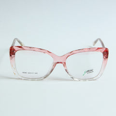 Pink & White Optical Frame with Pink Stripe