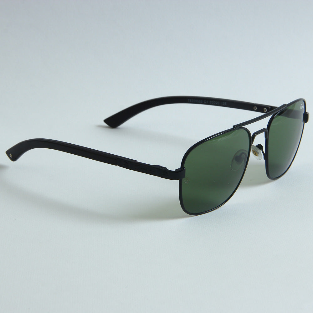 Black Frame Sunglasses with Green Shade