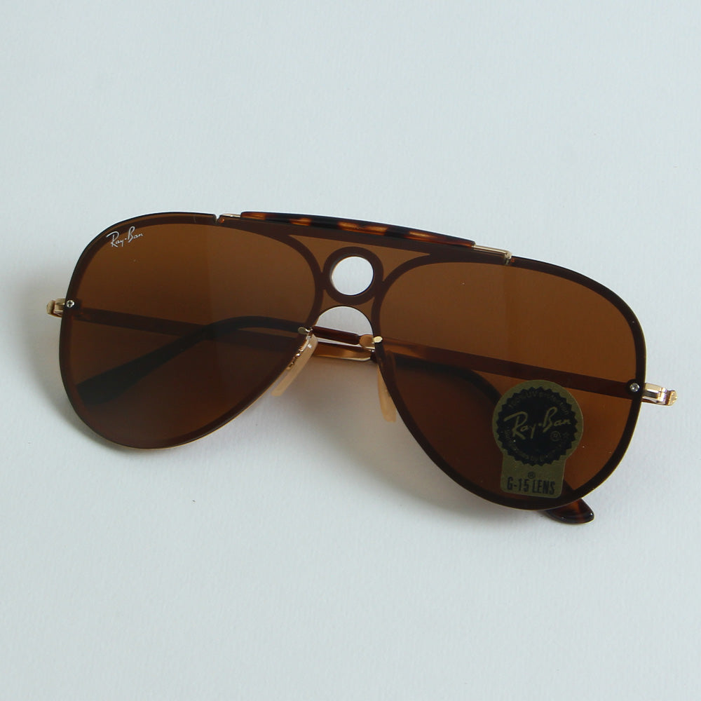 Golden Brown Frame Sunglasses with Brown Shade