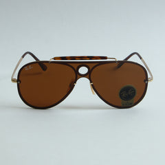 Golden Brown Frame Sunglasses with Brown Shade