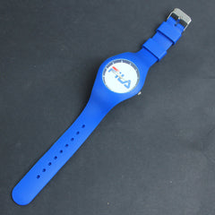 Blue Rubber Strap Fashion Dial FM209 Wrist Watch
