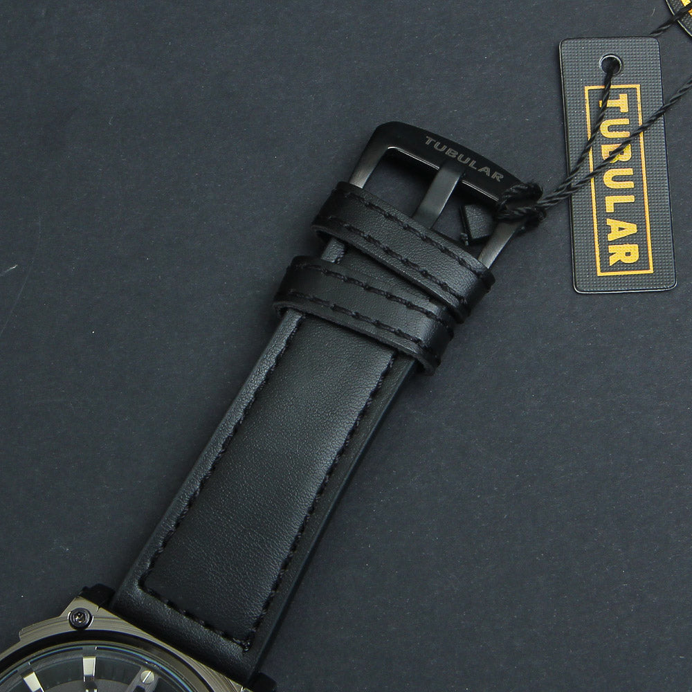 Mens Analog Wrist Watch With Date & Time Black