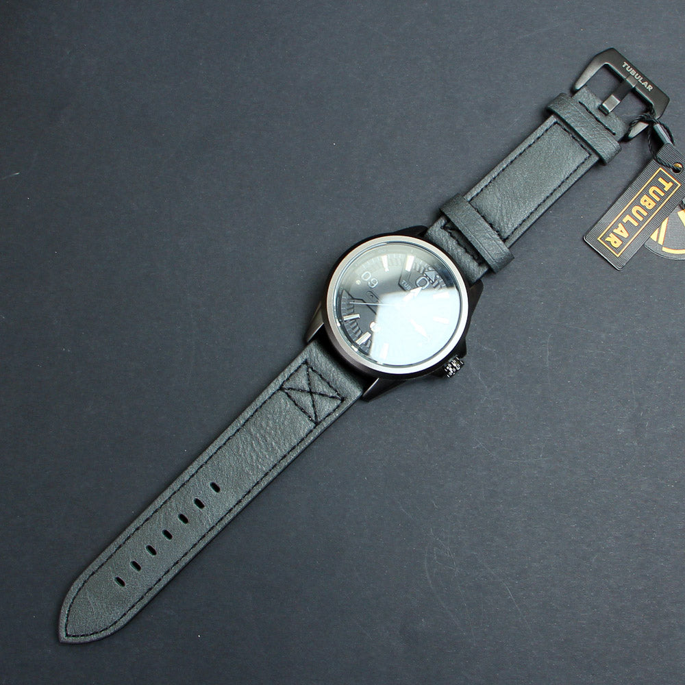 Mens Analog Wrist Watch With Date & Time Grey Straps
