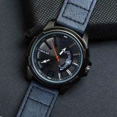 Mens Analog Wrist Watch With Date & Time Black