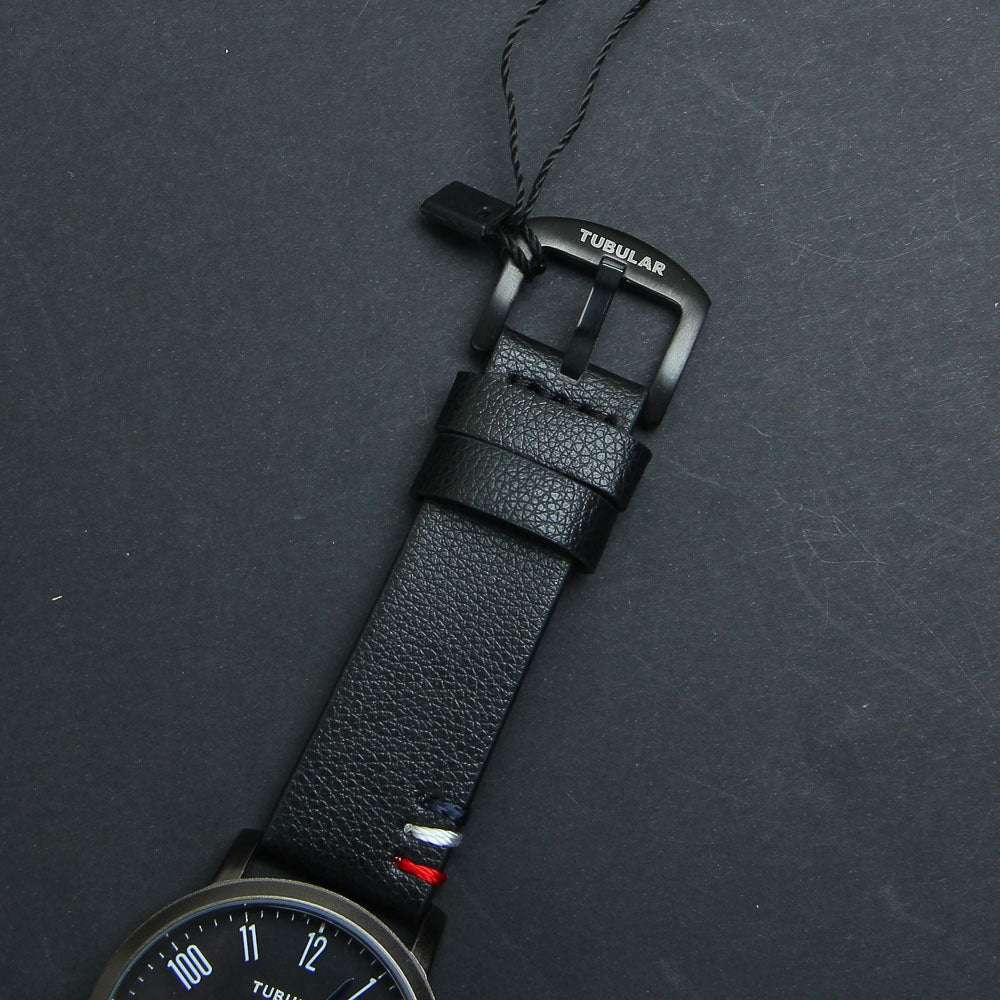 Mens Analog Wrist Watch With Date & Time Black Design