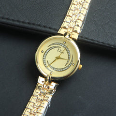Women Chain Wrist Watch Golden
