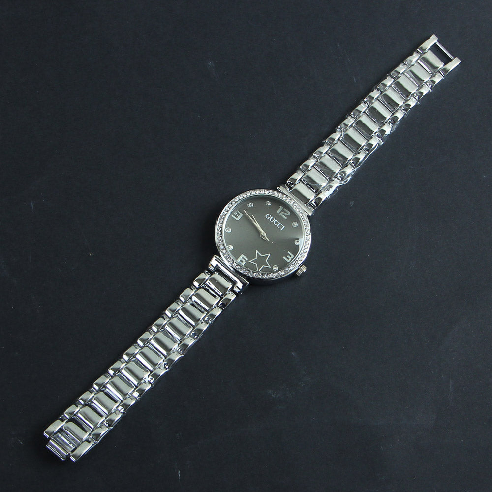 Women Silver Chain Wrist Watch C