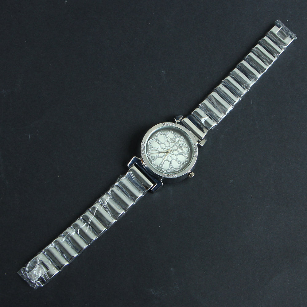 Women Chain Wrist Watch Silver