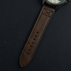 Mens Analog Wrist Watch With Date & Time Brown Design