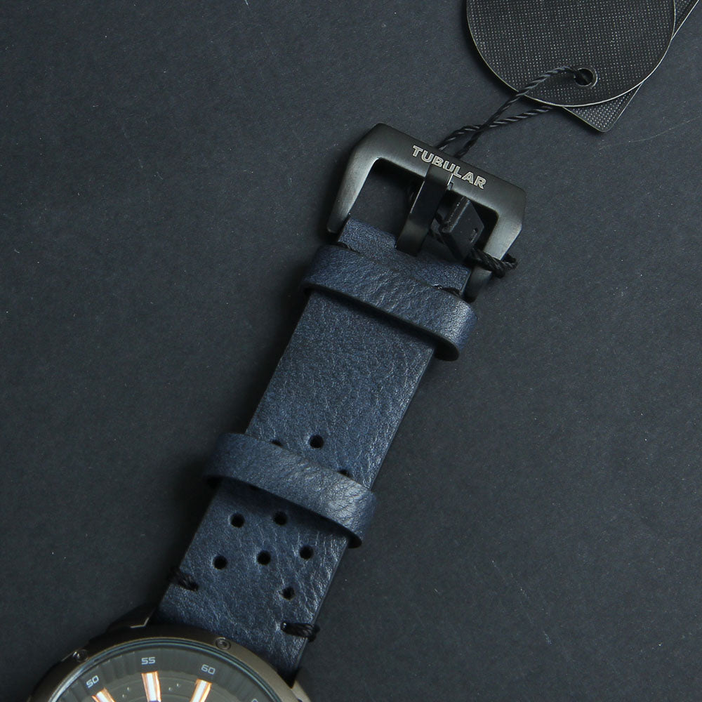 Mens Analog Wrist Watch With Date & Time Black Design