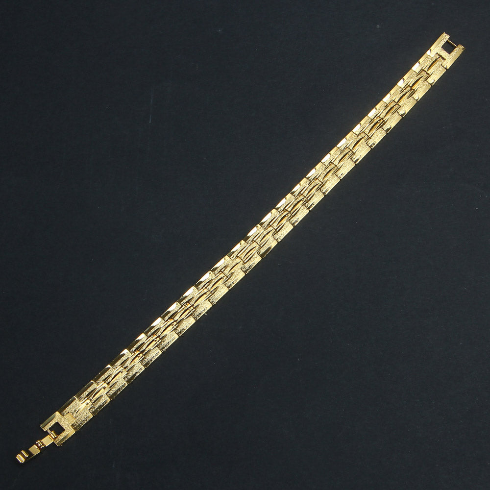 Mens Golden Chain Bracelet 10mm