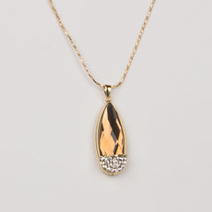 Golden Gem Diamond Shape Pendant - Thebuyspot.com