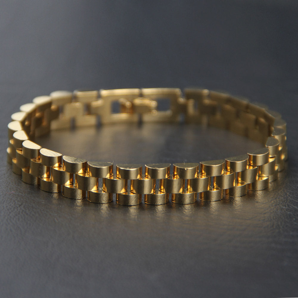 Golden Chain Mens Bracelets 10mm