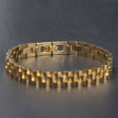 Golden Chain Mens Bracelets 10mm