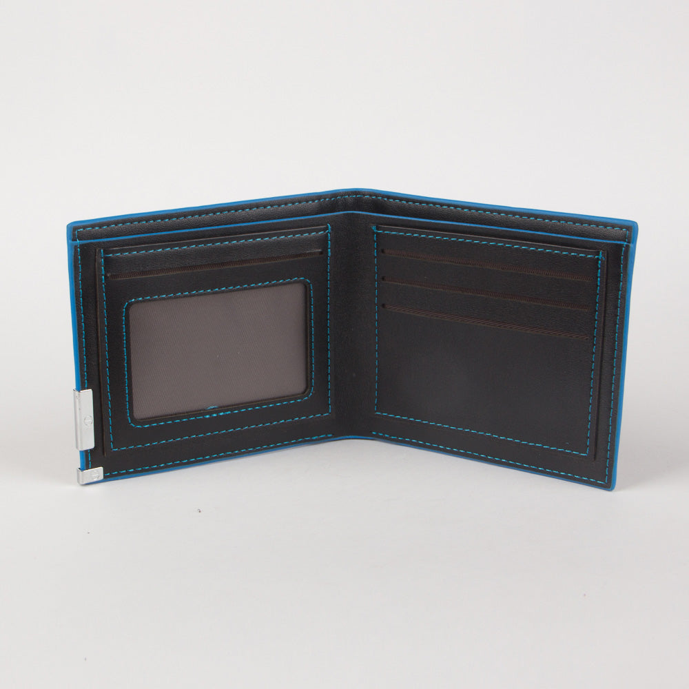 Black Waterproof Blue Edge Leather Wallet - Thebuyspot.com