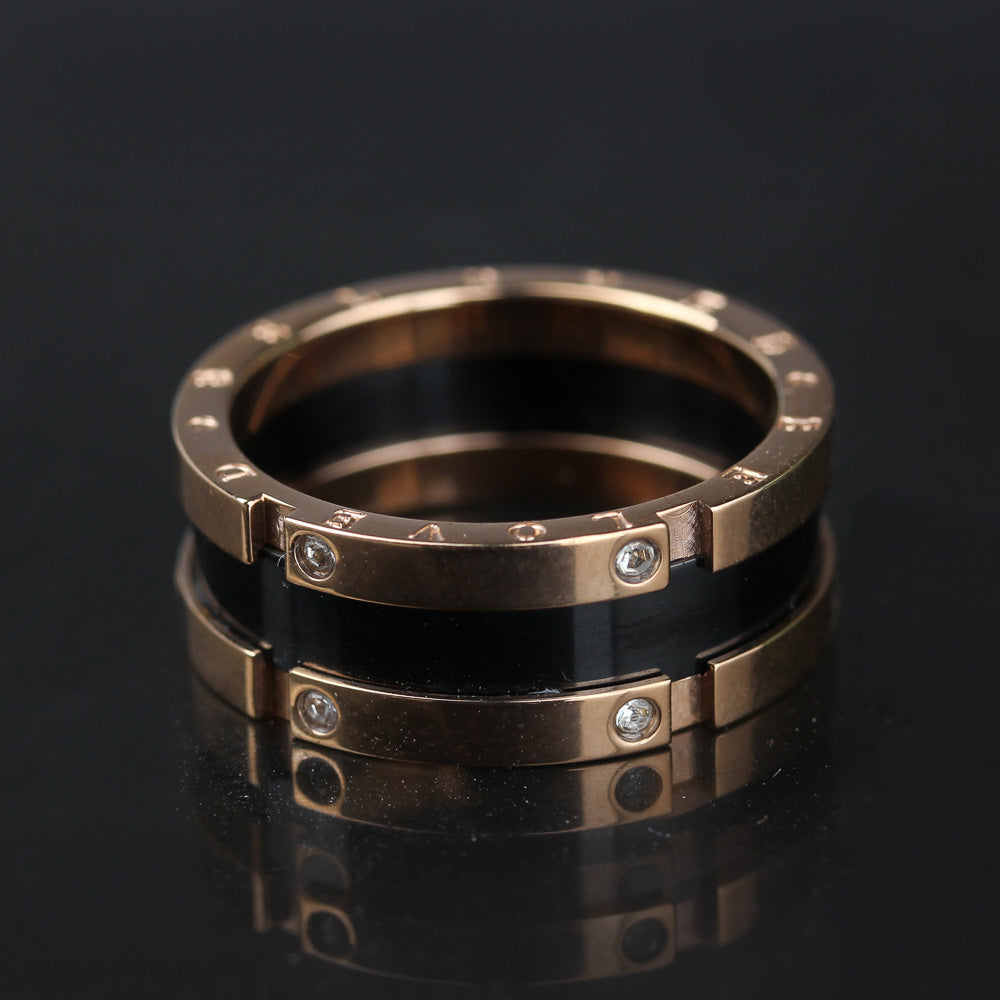 Black & Rose Gold Ring