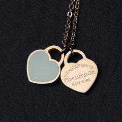 Womens Dual Heart Necklace