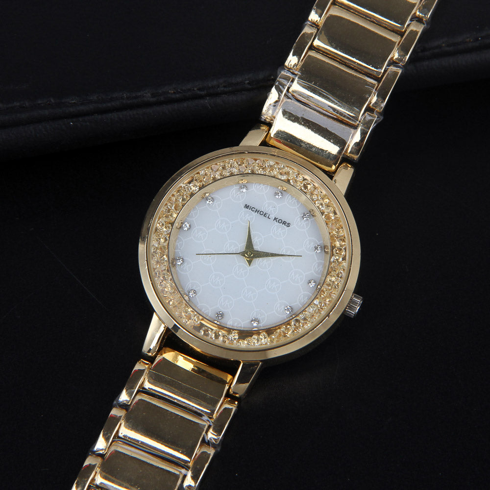 Golden Women Chain Wrist Watch MK