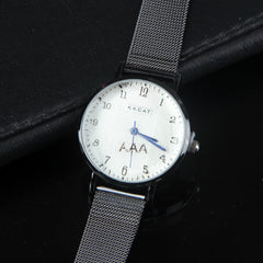 New Womens Watch Silver Dial White Grey