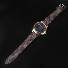 New Wrist Watch Rosegold Dial Brown Straps