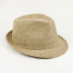 Khaki Panama Fashion Spring Summer Wide Brim Beach Hat