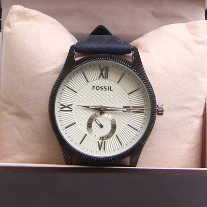Leather Strap Down Second 1195 Men's Wrist Watch